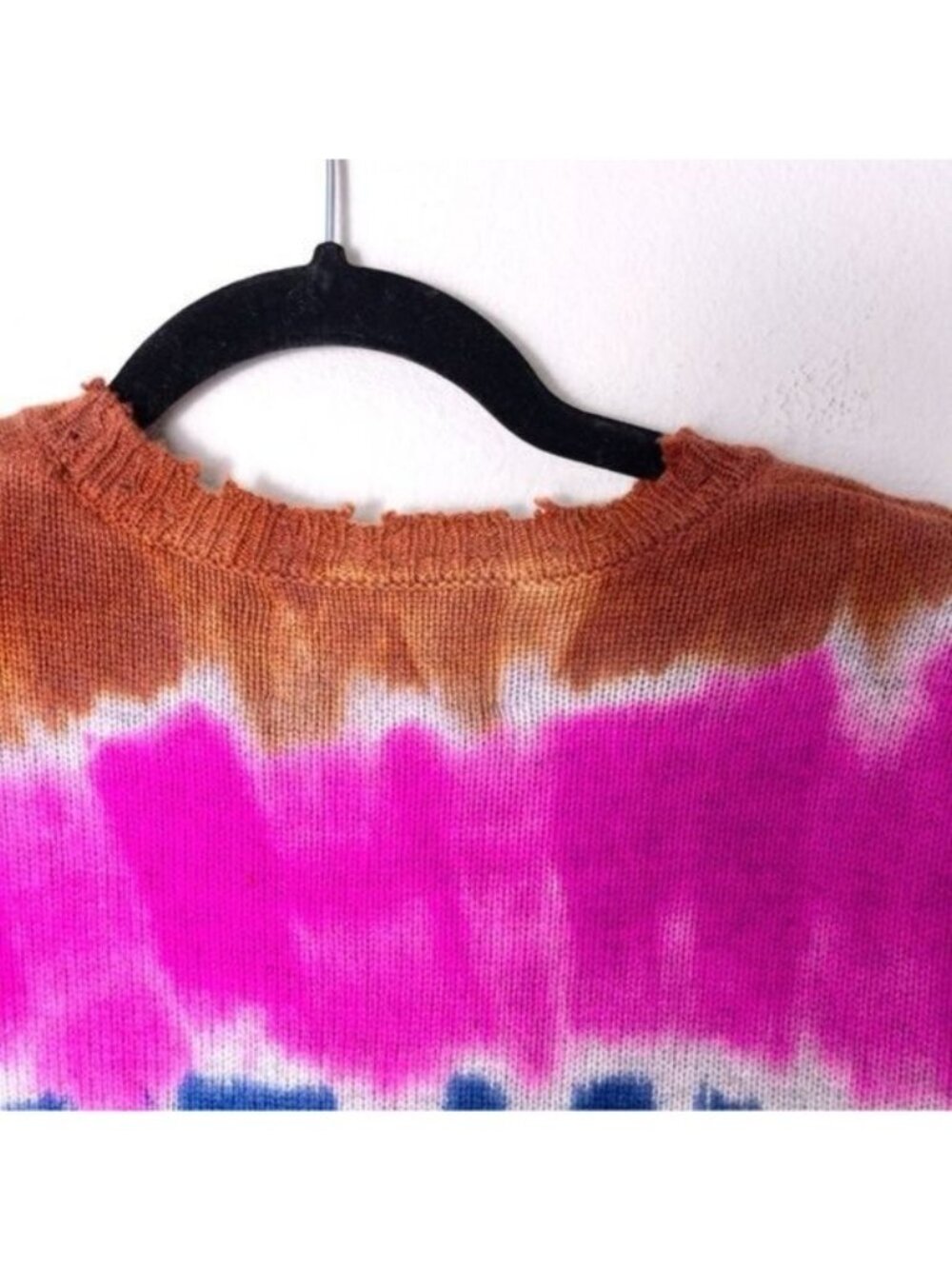 NWT Free People x Sandrine Rose California Tidy Cashmere Wool Sweater XS Tie Dye - Picture 10 of 11